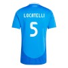 Virallinen Fanipaita Italia Manuel Locatelli 5 Kotipelipaita Euro 2024 - Miesten